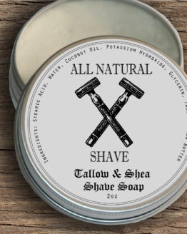 Tallow and Shea Shave Soap for people with sensitive skin